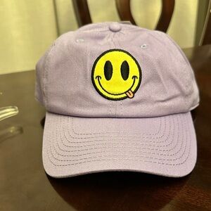 Purple Cap with Smiley Face